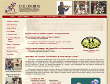 Tablet Screenshot of columbusmusicanddance.com